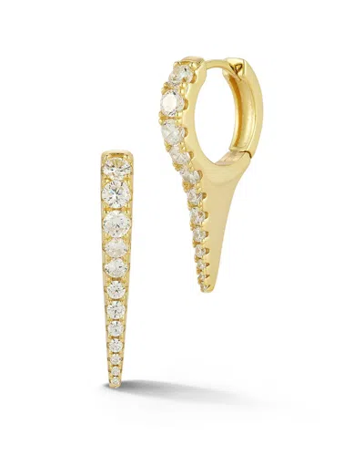 Sphera Milano 14k Over Silver Cz Earrings In Brown