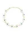 Sphera Milano 14k Over Silver Cz Evil Eye Bracelet