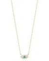 Sphera Milano 14k Over Silver Cz Evil Eye Necklace