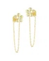 Sphera Milano 14k Over Silver Cz Flower Studs