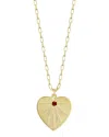 Sphera Milano 14k Over Silver Cz Heart Necklace