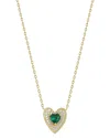 Sphera Milano Double Heart Cz Pendant Necklace