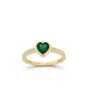 Sphera Milano 14k Over Silver Cz Heart Ring
