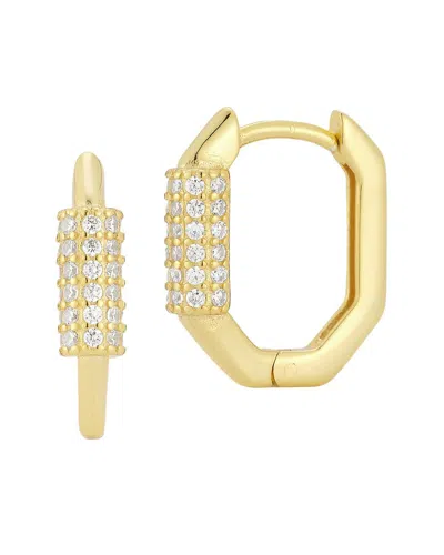 Sphera Milano 14k Over Silver Cz Hoops