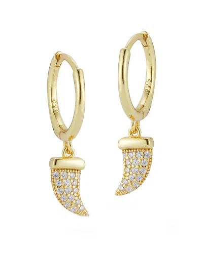 Sphera Milano 14k Over Silver Cz Horn Earrings