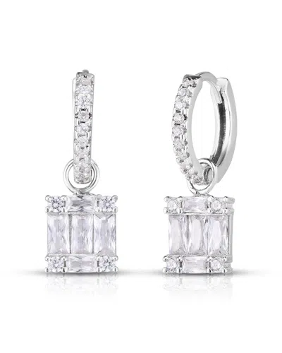 Sphera Milano 14k Over Silver Cz Huggie Hoops