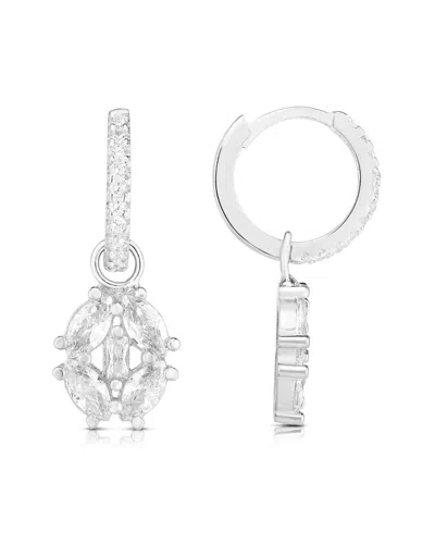 Sphera Milano 14k Over Silver Cz Huggie Hoops