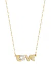 Sphera Milano 14k Over Silver Cz Love Necklace