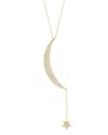 Sphera Milano 14k Over Silver Cz Moon Necklace