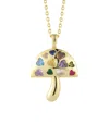 Sphera Milano 14k Over Silver Cz Mushroom Pendant Necklace