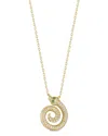 Sphera Milano 14k Over Silver Cz Necklace In Gold