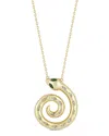Sphera Milano 14k Over Silver Cz Necklace In Gold