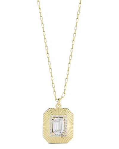 Sphera Milano 14k Over Silver Cz Necklace