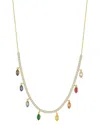 Sphera Milano 14k Over Silver Cz Necklace