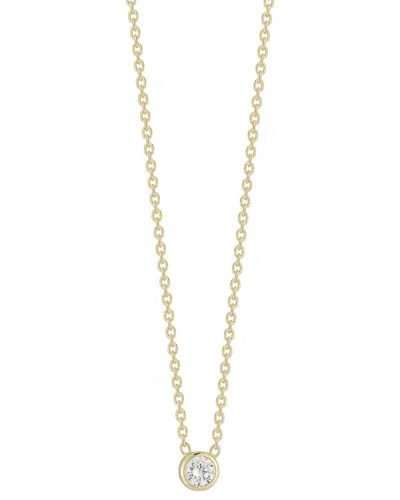 Sphera Milano 14k Over Silver Cz Necklace In Gold