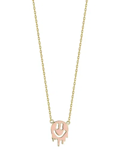 Sphera Milano 14k Over Silver Cz Necklace In Gold