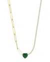 Sphera Milano 14k Over Silver Cz Paperclip X Tennis Choker Necklace