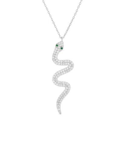 Sphera Milano 14k Over Silver Cz Pendant Necklace