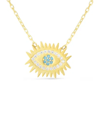 Sphera Milano 14k Over Silver Cz Pendant Necklace