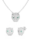 Sphera Milano 14k Over Silver Cz Pendant Necklace & Earrings Set