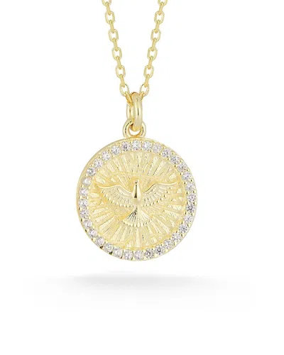 Sphera Milano 14k Over Silver Cz Phoenix Necklace
