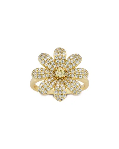 Sphera Milano 14k Over Silver Cz Ring In Gold