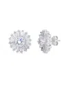 Sphera Milano 14k Over Silver Cz Round Studs