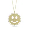 Sphera Milano 14k Over Silver Cz Smiley Face Necklace