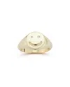 Sphera Milano 14k Over Silver Cz Smiley Face Signet Ring