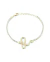 Sphera Milano 14k Over Silver Cz Snake Tennis Bracelet