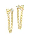 Sphera Milano 14k Over Silver Cz Star Drop Earrings