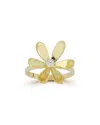 Sphera Milano 14k Over Silver Cz Statement Flower Ring