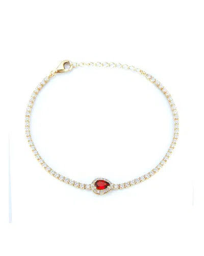 Sphera Milano 14k Over Silver Cz Tennis Bracelet