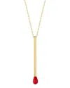 Sphera Milano 14k Over Silver Enamel Matchstick Necklace