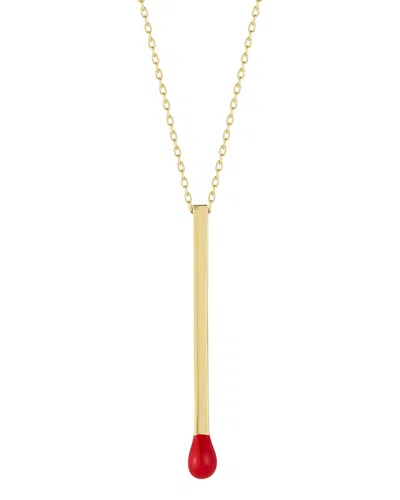 Sphera Milano 14k Over Silver Enamel Matchstick Necklace