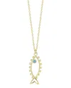 Sphera Milano 14k Over Silver Fish Necklace