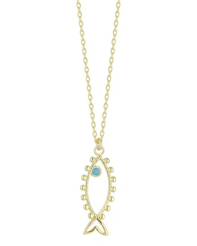 Sphera Milano 14k Over Silver Fish Necklace