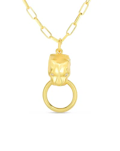 Sphera Milano 14k Over Silver Jaguar Necklace