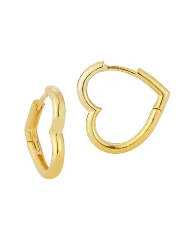 Sphera Milano 14k Over Silver Large Heart Hoops In Gold