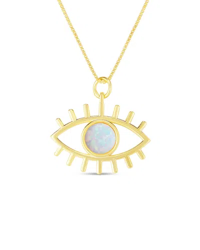 Sphera Milano 14k Over Silver Opal Pendant Necklace