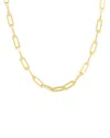 Sphera Milano 14k Over Silver Paperclip Chain Necklace