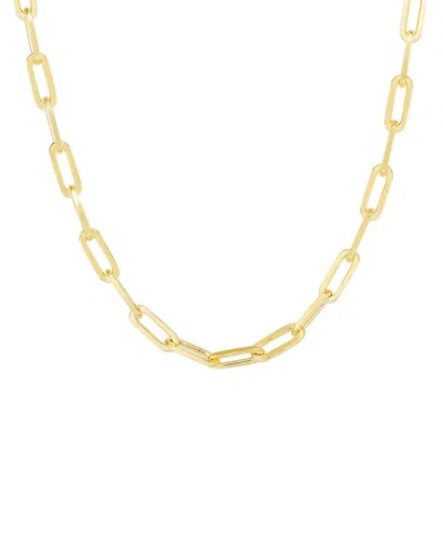 Sphera Milano 14k Over Silver Paperclip Chain Necklace