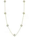 Sphera Milano 14k Over Silver Pearl Clover Necklace