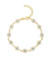 Sphera Milano 14k Over Silver Turquoise Cz Evil Eye Bracelet