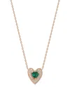 Sphera Milano Double Heart Cz Pendant Necklace