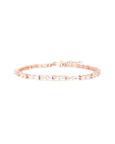Sphera Milano 14k Rose Gold Vermeil Cz Tennis Bracelet
