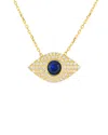 Sphera Milano 18k Gold Over Silver Cz Evil Eye Necklace