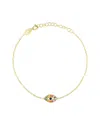 Sphera Milano 18k Over Silver Cz Evil Eye Bracelet