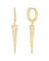 Sphera Milano 18k Over Silver Cz Hoops