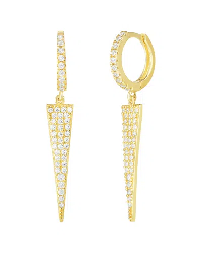 Sphera Milano 18k Over Silver Cz Hoops